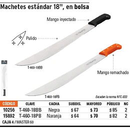 MACHETE TRUPER PULIDO 22PULG # T-460-22P