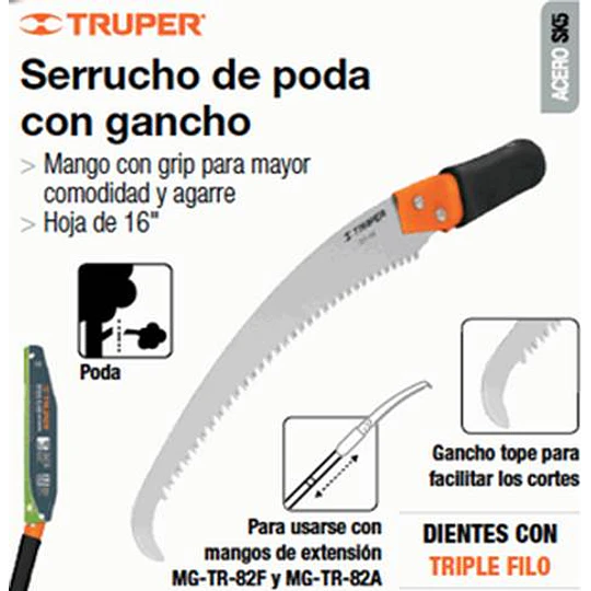 SERRUCHO TRUPER PODAR 16PULG C/GANCHO 3 FILOS # STP-16X