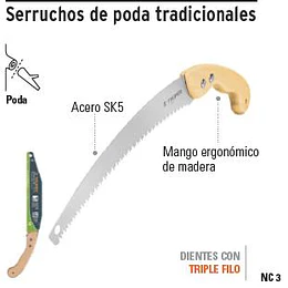 SERRUCHO TRUPER PODAR M/MADERA 3 FILOS # STP-12
