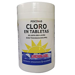 CLORO EN TABLETA PISCINA 1KG DIDEVAL