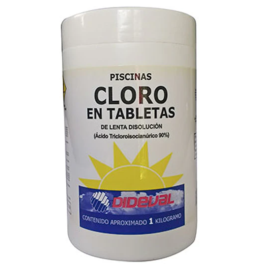 CLORO EN TABLETA PISCINA 1KG DIDEVAL