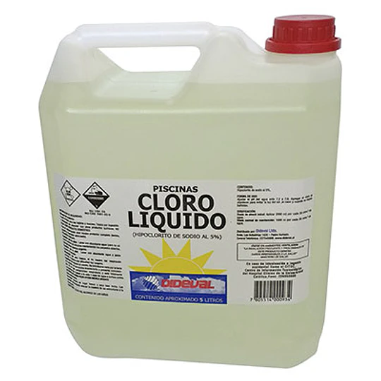 CLORO LIQUIDO 5 LT DIDEVAL