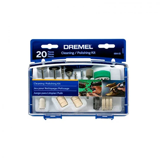 KIT 20 ACCESORIOS LIMPIEZA Y PULIDO DREMEL