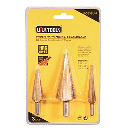 SET BROCAS ESCALONADAS METAL 3UNIS UYUSTOOLS