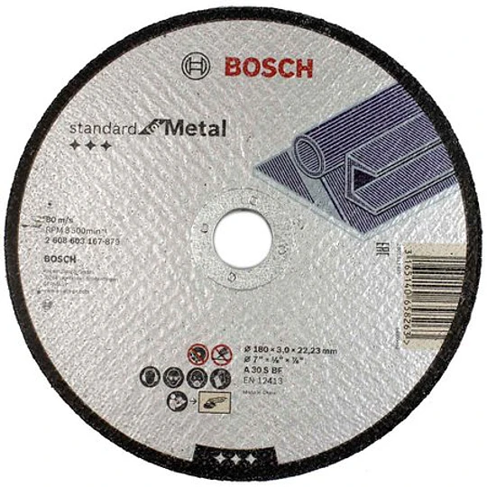 DISCO CORTE RECTO 7X7/8 3MM ESPESOR GRANO 30  BOSCH