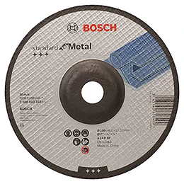 DISCO DESBASTE 7X7/8 PULG, 6MM ESPESOR, GRANO 24 BOSCH