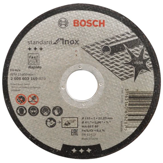 DISCO MILIMETRICO 4.1/2X1MM INOX BOSCH