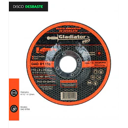 DISCO DESBASTE 4 1/2 PULG X 6 X 22,2 MM GLADIATOR
