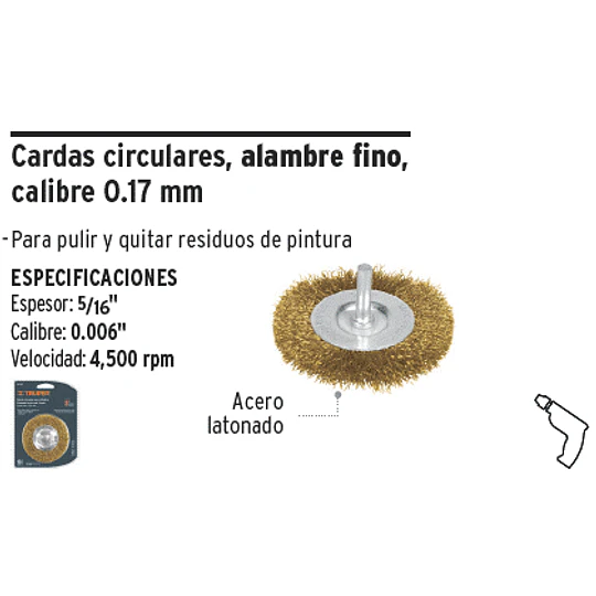 ESCOBILLA TRUPER CIRCULAR P/TALAD.FINA 2PULG # CA-2F