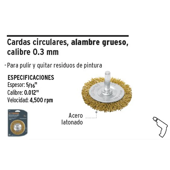 ESCOBILLA TRUPER CIRCULAR P/TALAD.GRUESA 2PULG # CA-2