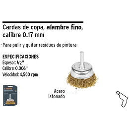 ESCOBILLA TRUPER DE COPA P/TALAD.FINA 1.3/4PULG # CO-1 3/4F