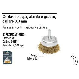 ESCOBILLA TRUPER DE COPA P/TALAD.GRUESA 2.3/4PULG # CO-3