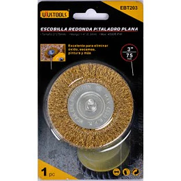 ESCOBILLA REDONDA P/TALADRO PLANA 3PULG UYUSTOOLS