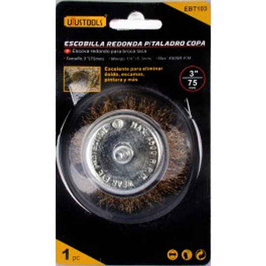ESCOBILLA REDONDA PARA TALADRO 3 COPA UYUSTOOLS