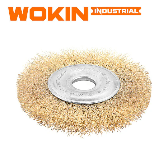 ESCOBILLA CIRCULAR 125MM H.AMARILLO WOKIN