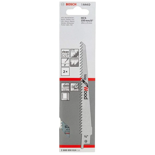 CUCHILLA SABLE S644D DELGADA 100MM BOSCH