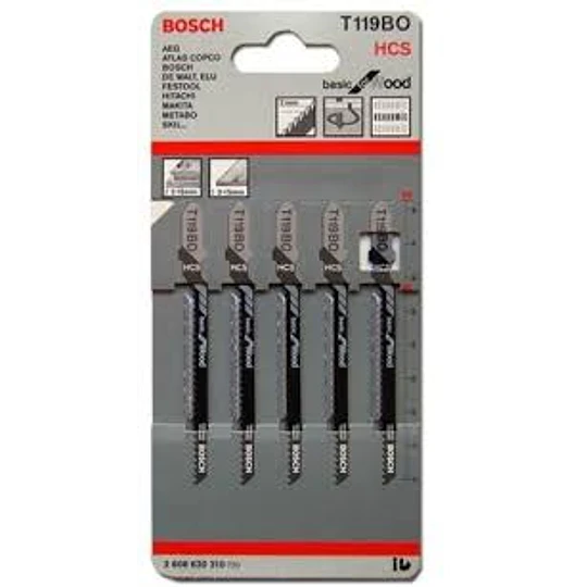 HOJA DE CALAR P/MADERA T119BO X 5UNI BOSCH