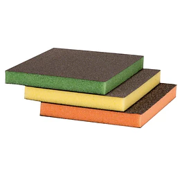 ESPONJA ABRASIVA PACK 3 UNIS CONTORNO (NARANJO, AMARILLO Y VERDE) BOSCH