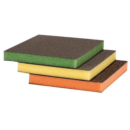 ESPONJA ABRASIVA PACK 3 UNIS CONTORNO (NARANJO, AMARILLO Y VERDE) BOSCH
