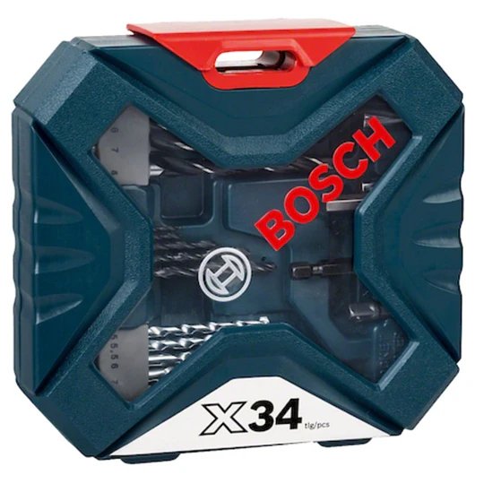 MALETIN X-LINE 34 UNIS TALADRAR Y ATORNILLAR AZUL BOSCH