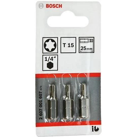 PUNTA DESTORNILLADOR T15X25MM 3U BOSCH