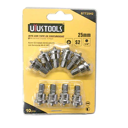 JGO PUNTAS C/TOPE PROFUNDIDAD 25MMXPH2 10UN/SET UYUSTOOLS