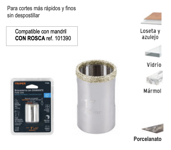 COPA DIAMANTADO 3/4 TRUPER