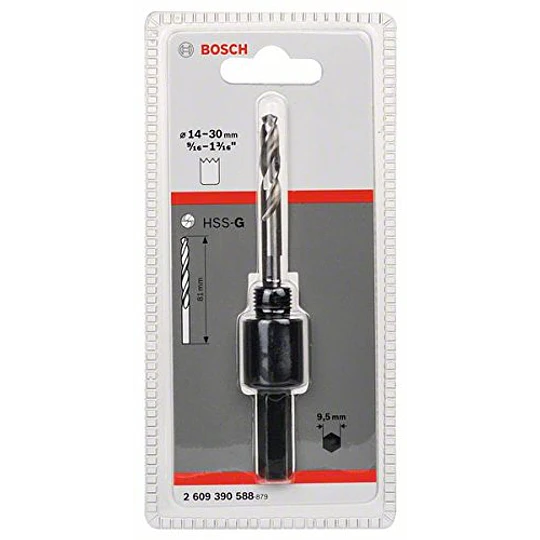 ADAPTADOR SIERRA COPA 14 A 30MM MAS BROCA CENTRADORA BOSCH