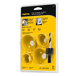 SIERRA COPA 5 PIEZAS P/INSTALAR CERRADURAS # KIT-5P PRETUL