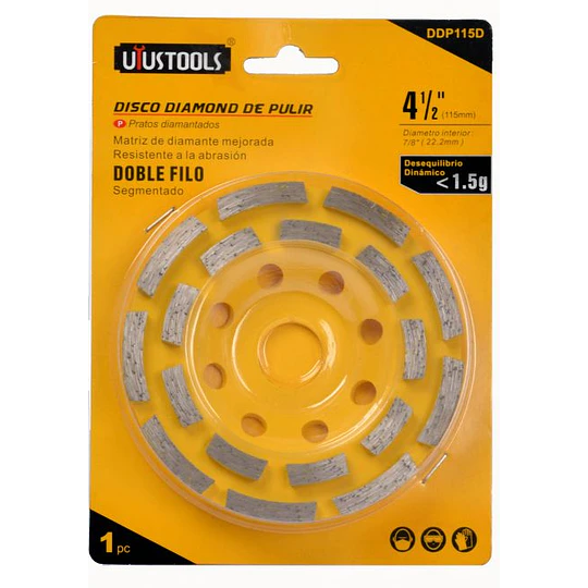 DISCO DIAMANT PULIR 115MM D.FILO UYUSTOOLS
