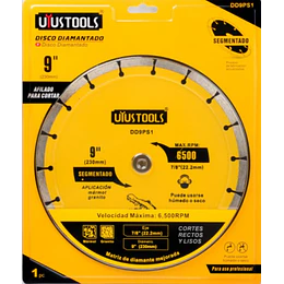 DISCO DIAMANTADO PROFESIONAL SECO SEGMENTADO 230MM UYUSTOOLS