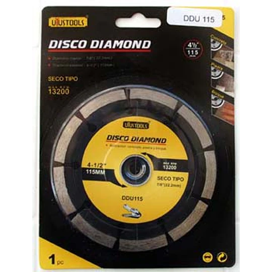DISCO DIAMANTADO SECO SEGMENTADO UYUSTOOLS 41/2