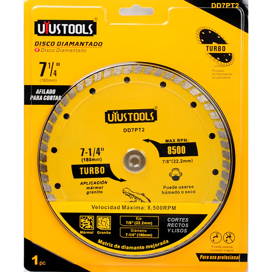 DISCO DIAMOND PROFESIONAL 7(180MM) TURBO UYUSTOOLS