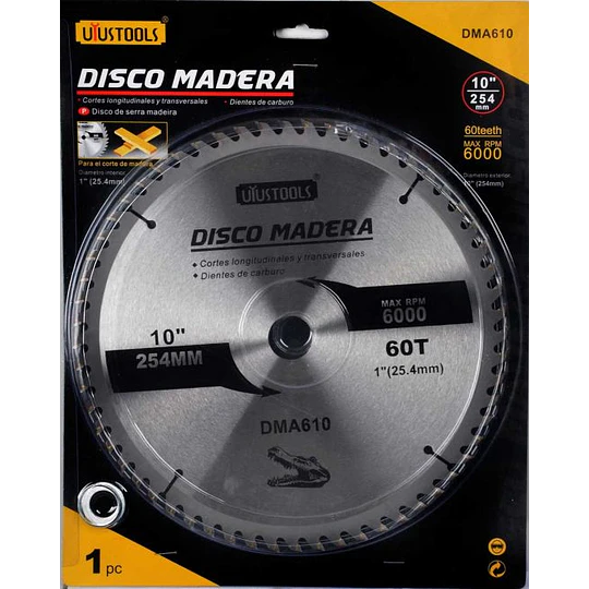 DISCO SIERRA MADERA CIRCULAR 10 X 60D UYUSTOOLS