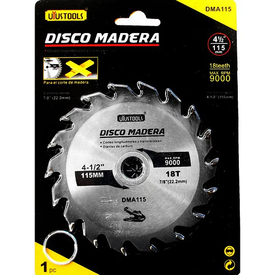DISCO SIERRA MADERA CIRCULAR 115 X 18T UYUSTOOLS