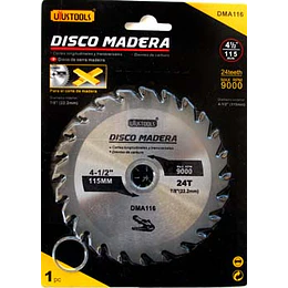 DISCO SIERRA MADERA CIRCULAR 115 X 24T UYUSTOOLS