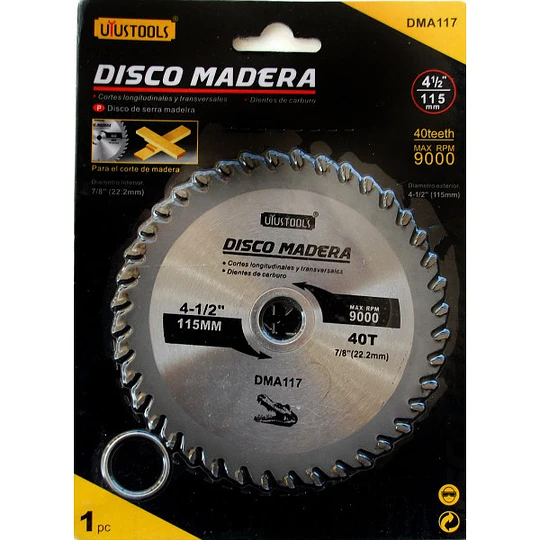 DISCO SIERRA MADERA CIRCULAR 115 X 40T UYUSTOOLS