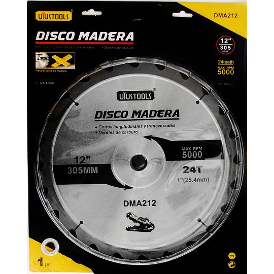 DISCO SIERRA MADERA CIRCULAR 12 X 24D UYUSTOOLS