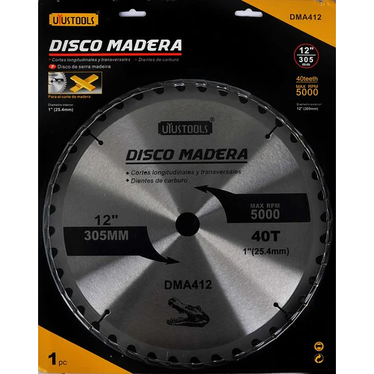 DISCO SIERRA MADERA CIRCULAR 12 X 40D UYUSTOOLS