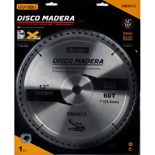 DISCO SIERRA MADERA CIRCULAR 12 X 60D UYUSTOOLS