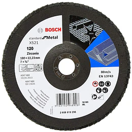 DISCO FLAP ECO FOR INOX/METAL 180MM GR120 BOSCH