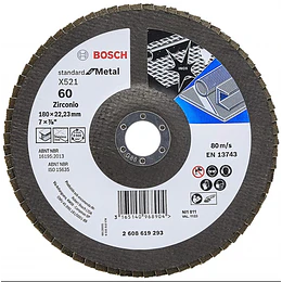 DISCO FLAP ECO FOR INOX/METAL 180MM GR60 BOSCH