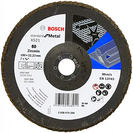 DISCO FLAP ECO FOR INOX/METAL 180MM GR80 BOSCH