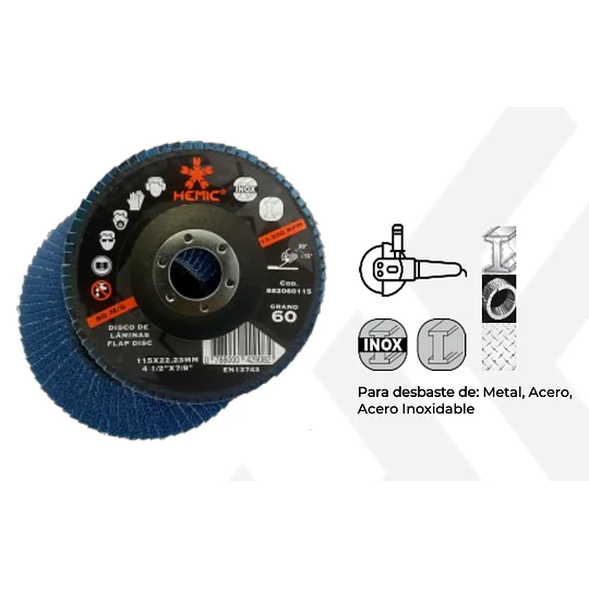 DISCO FLAP ZIRCONIO 4.5 80 HEMIC / GLADIATOR
