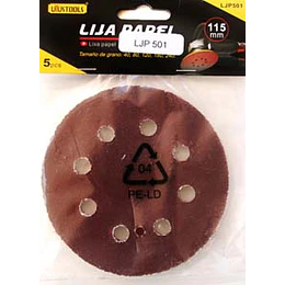 LIJA PAPEL SET 5 PIEZAS UYUSTOOLS
