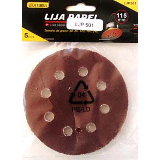 LIJA PAPEL SET 5 PIEZAS UYUSTOOLS