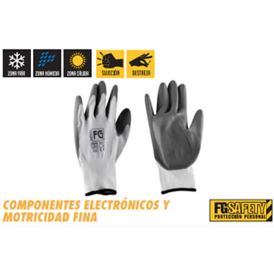 GUANTE NYLON /POLIURETANO TALLA 7 FG SAFETY