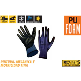 GUANTE ULTRAFLEX POLIESTER PU FOAM TALLA 9 FG SAFETY