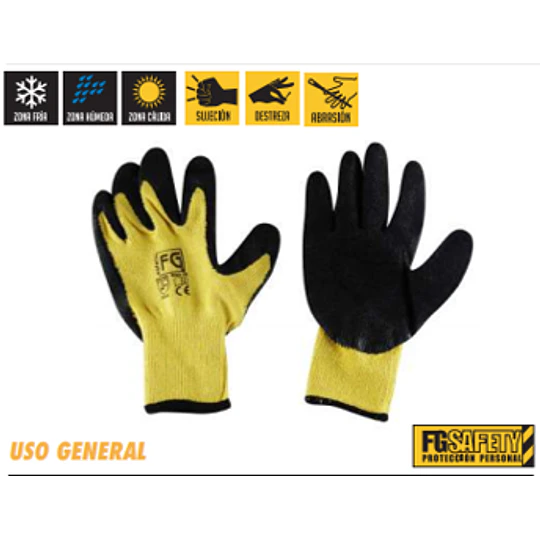 GUANTES ULTRAFLEX PALMA LATEX FG SAFETY