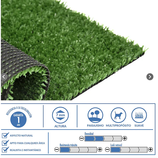 PASTO SINTETICO 7MM 1x4 MTS HOME COLLECTION